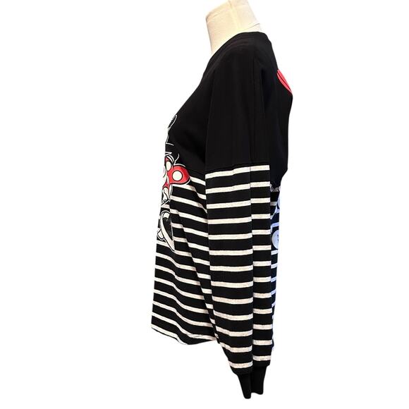 Disney Store Parks Spirit Jersey Minnie Mouse Forever Black White Striped,XSmall - Picture 3 of 9